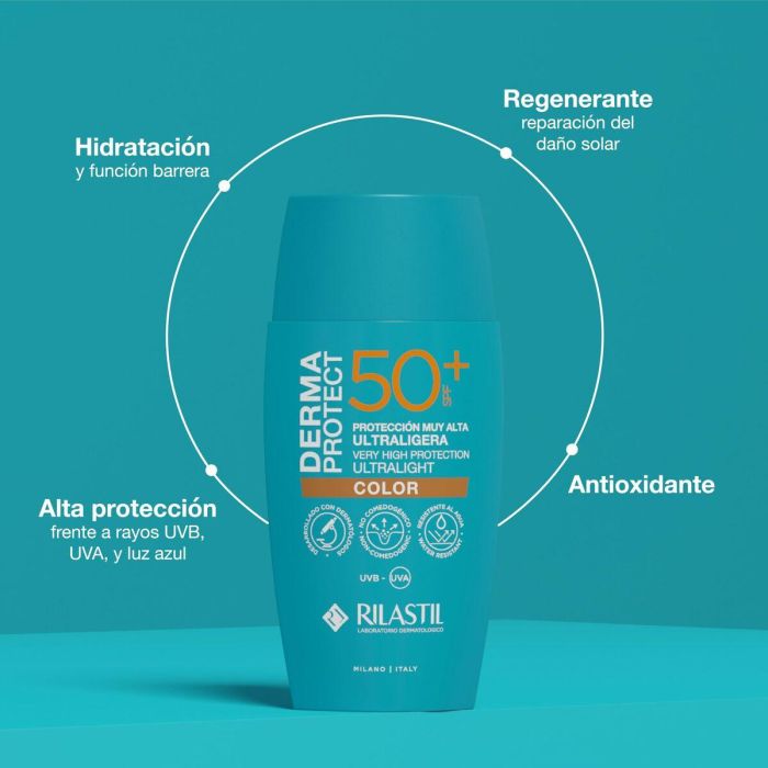 Rilastil Dermaprotect Fotoprotector Ultraligero con Color SPF50+ 50 ml 1