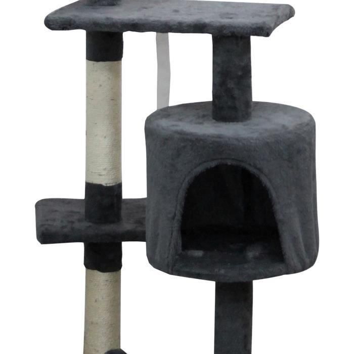 JAPSER - Árbol para gatos - 40 x 40 x 114 cm - Gris 4 JAPSER - Árbol para gatos - 40 x 40 x 114 cm - Gris 4