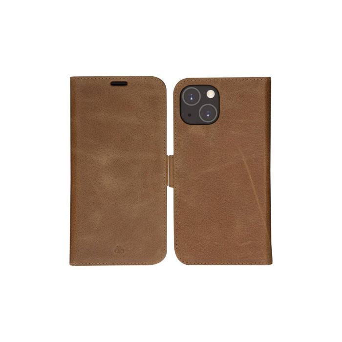 dbramante1928 Funda Lynge 2-in-1 para iPhone 14 - Cartera Folio y Piel Extra Fina, Cuero Plena Flor, Tan 2