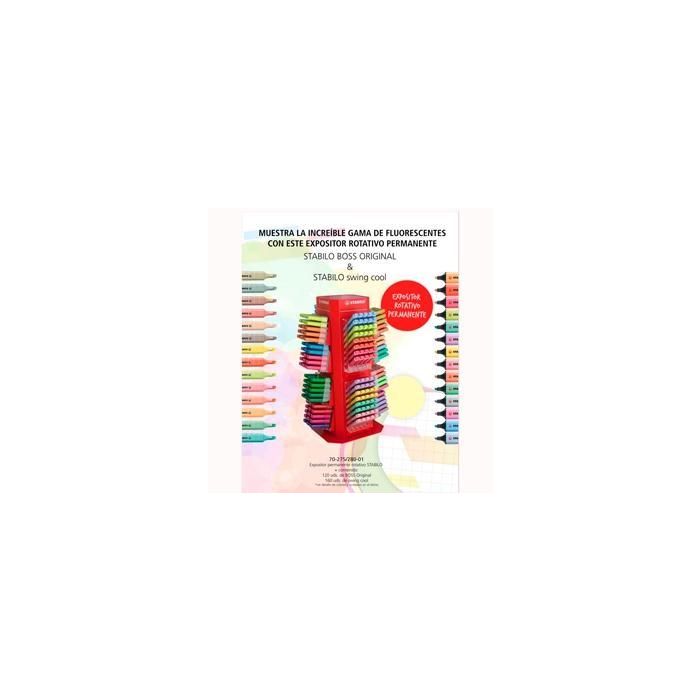 Stabilo Expositor Rotativo Permanente Marcadores Fluorescentes C-Surtidos 120 Ud Boss Original + 160 Ud Swing Cool Stabilo Expositor Rotativo Permanente Marcadores Fluorescentes C-Surtidos 120 Ud Boss Original + 160 Ud Swing Cool