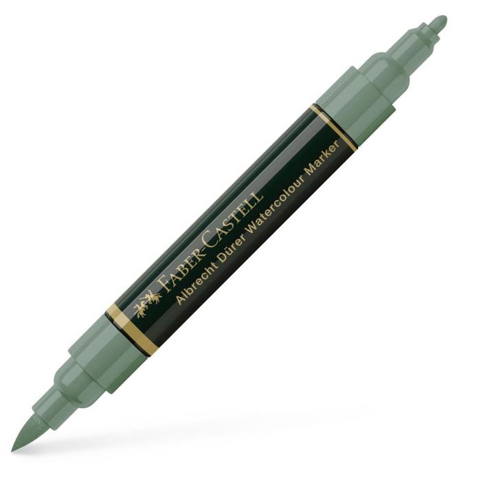 FABER-CASTELL Tuschestift PAP Dual Marker 120 4er, Punta Pincel, Tinta Verde y Tierra Verde