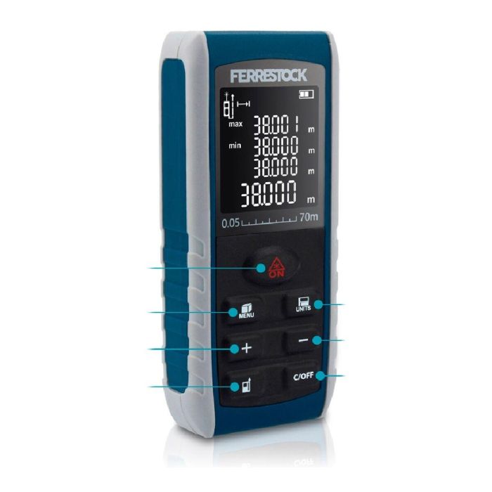 Medidor Ferrestock Láser 70 m 6 Medidor Ferrestock Láser 70 m 6
