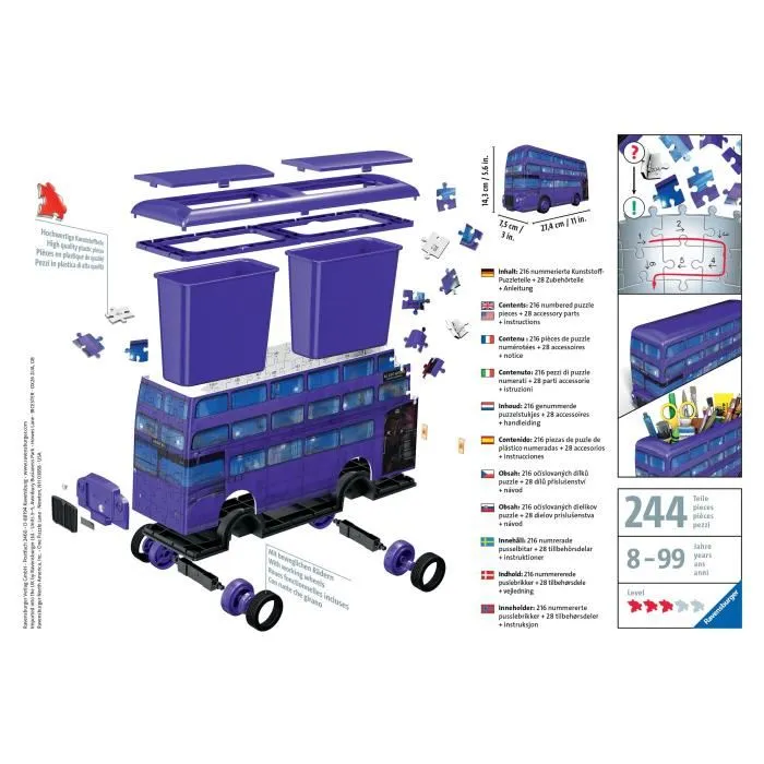 Ravensburger Puzzle 3D Autobús Noctámbulo Harry Potter 4 Ravensburger Puzzle 3D Autobús Noctámbulo Harry Potter 4