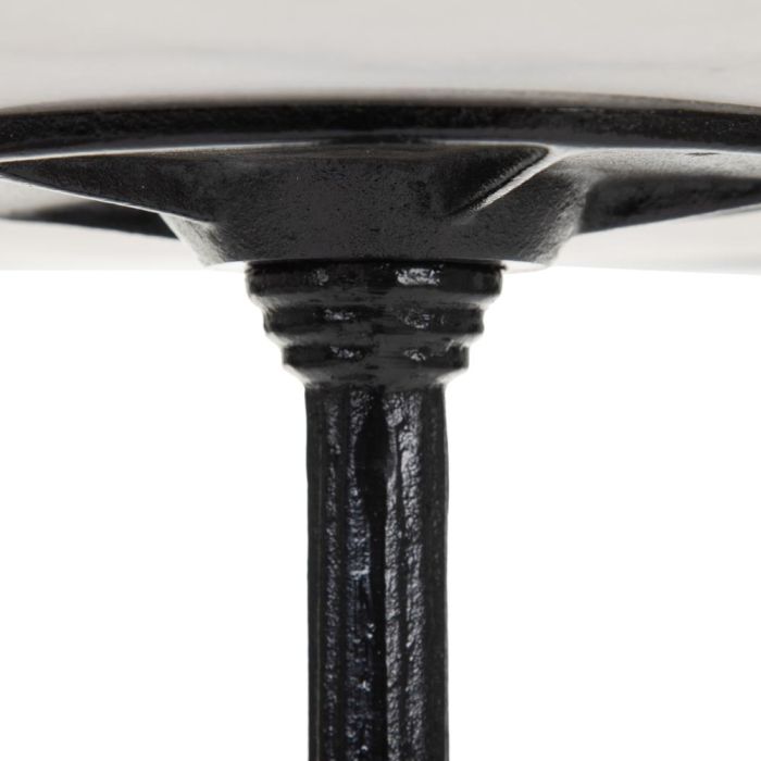 Mesa Auxiliar Blanco-Negro Metal-Mármol 60 X 60 X 71 cm