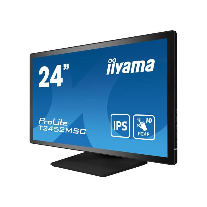 iiyama T2452MSC-B1 Monitor ProLite 23.8" Full HD IPS Táctil 10 Puntos 14ms HDMI DP USB-C Altavoces Negro 3