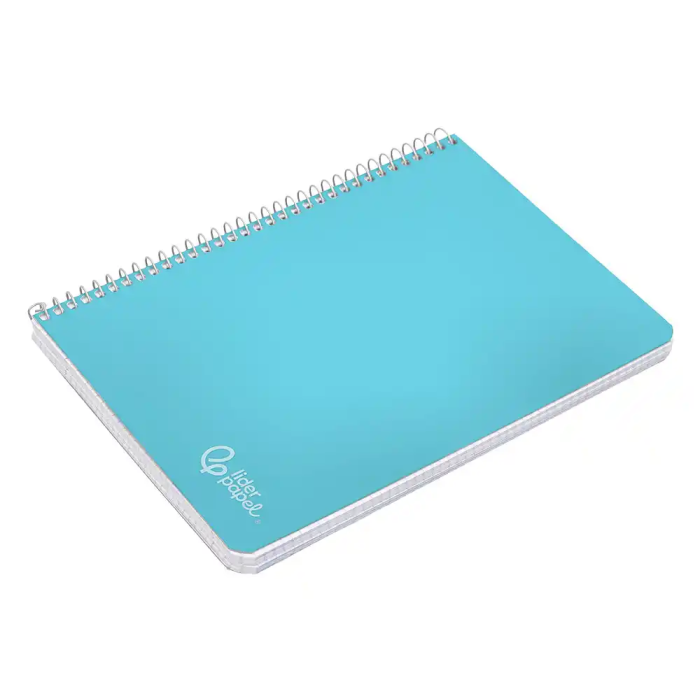 Liderpapel Cuaderno Espiral A4 Witty Tapa Dura 80 Hojas 90gr Cuadro 4mm Con Margen Celeste 4