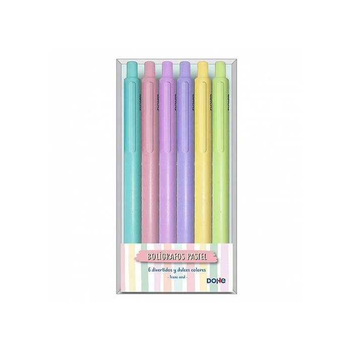 Boligrafo Dohe Retractil Pastel Surtidos Estuche De 6