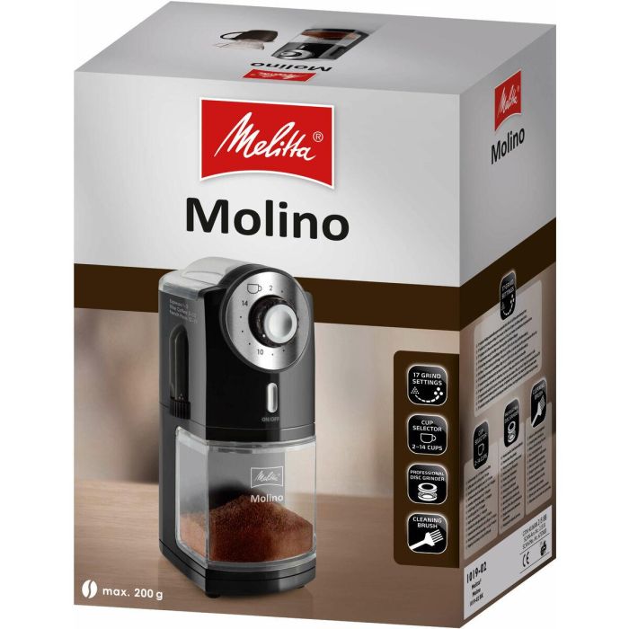 MELITTA 1019-02 Molino molinillo de café eléctrico - Negro 3 MELITTA 1019-02 Molino molinillo de café eléctrico - Negro 3