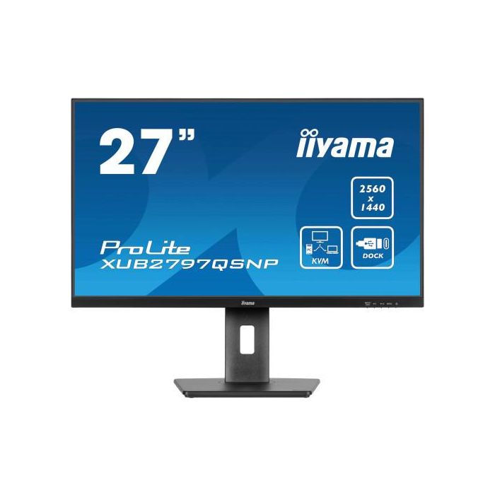 Iiyama XUB2797QSNP-B1 Monitor 27" QHD 1440P IPS 100Hz 1ms Altavoces DP USB-C Power Delivery 65W 0 Iiyama XUB2797QSNP-B1 Monitor 27" QHD 1440P IPS 100Hz 1ms Altavoces DP USB-C Power Delivery 65W 0