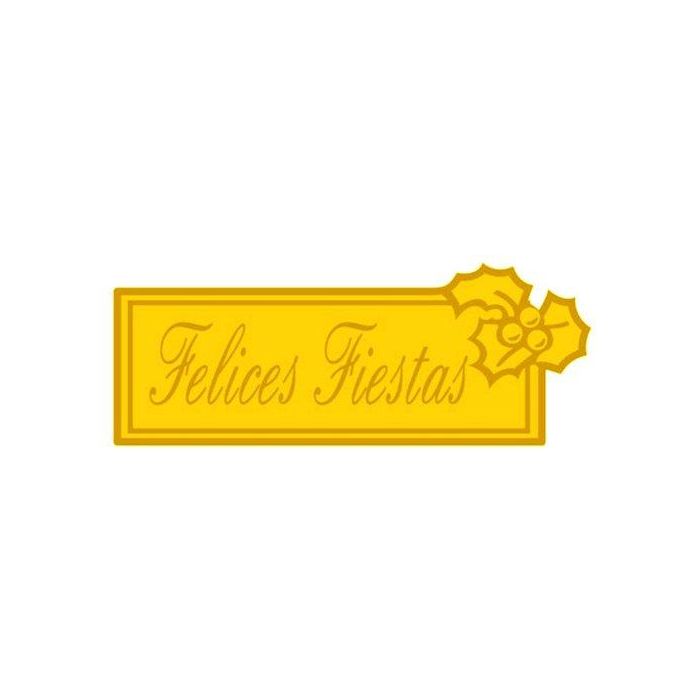 Etiquetas Regalo Adh. Rollo 300 Uds. 63X24 Felices Fiestas Oro