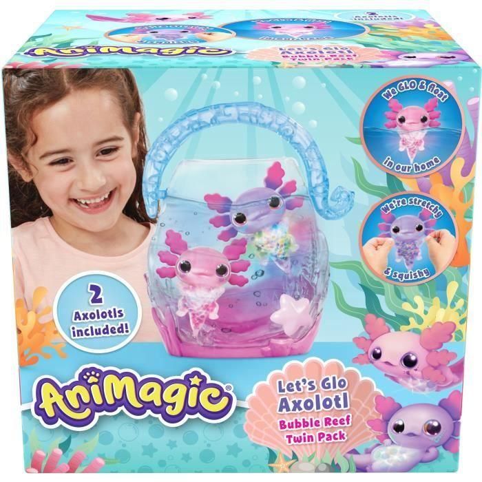 Animagic - GOLIATH - Pack doble de ajolote - Acuario de burbujas - Rosa/Morado - A partir de 4 años 1 Animagic - GOLIATH - Pack doble de ajolote - Acuario de burbujas - Rosa/Morado - A partir de 4 años 1