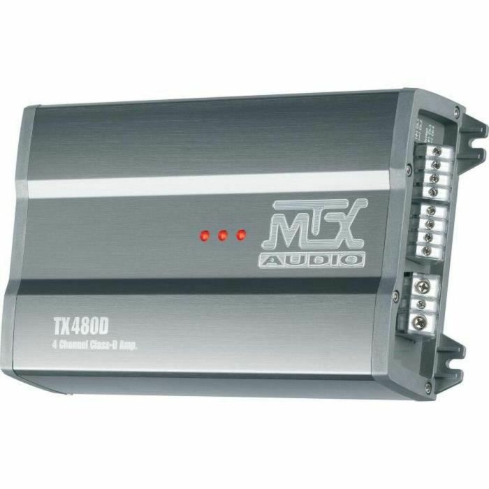 MTX TX480D 12V 4 canales Clase-D 4x80W RMS Amplificador de aluminio