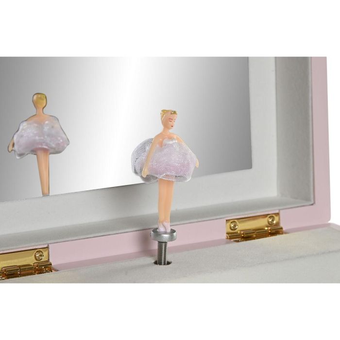 DKD Home Decor Joyero Romantico Rosa 15 x 10 x 21 cm Madera y Espejo Musical 2 DKD Home Decor Joyero Romantico Rosa 15 x 10 x 21 cm Madera y Espejo Musical 2