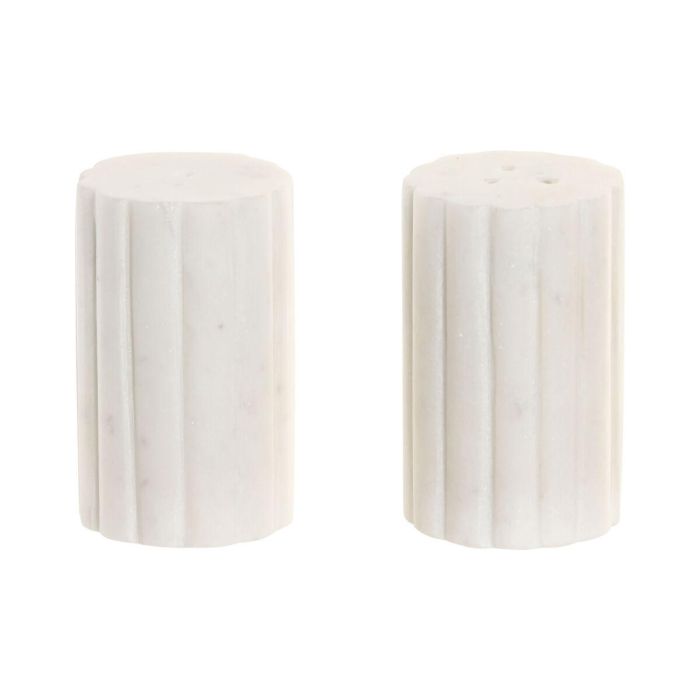 DKD Home Decor Salero de Mármol Urban Blanco Set de 2, 8 cm Alto, Apto Lavavajillas 0 DKD Home Decor Salero de Mármol Urban Blanco Set de 2, 8 cm Alto, Apto Lavavajillas 0