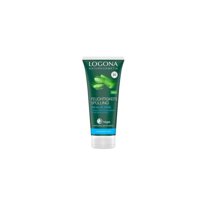 LOGONA Acondicionador Hidratante con Aloe Vera BIO para Cabello Seco 200 ml – Certificado Natrue