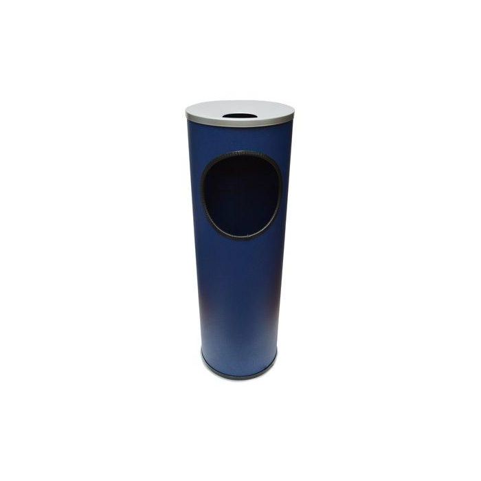 Papelera Cenicero Cilindro Metalica Redonda B-10 21.5 Ø Azul