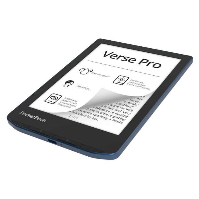 PocketBook Verse Pro - Ebook 6" SMARTlight, IPX8, Audiolibros, Bluetooth, 16GB - Azure/Passion Red 2