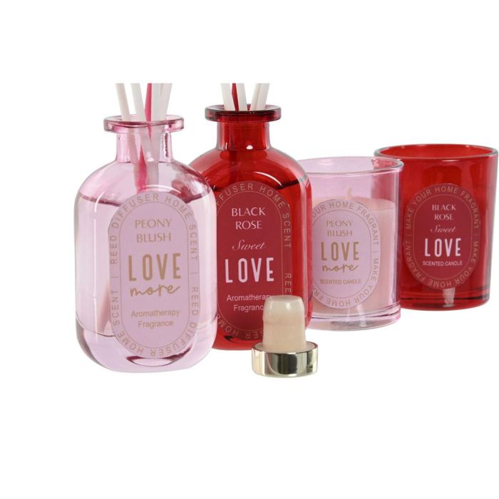 Ambientador Mikado Glam DKD Home Decor Rojo Rosa 4 x 10 x 5 cm Set de 2 (2 Unidades) 2 Ambientador Mikado Glam DKD Home Decor Rojo Rosa 4 x 10 x 5 cm Set de 2 (2 Unidades) 2