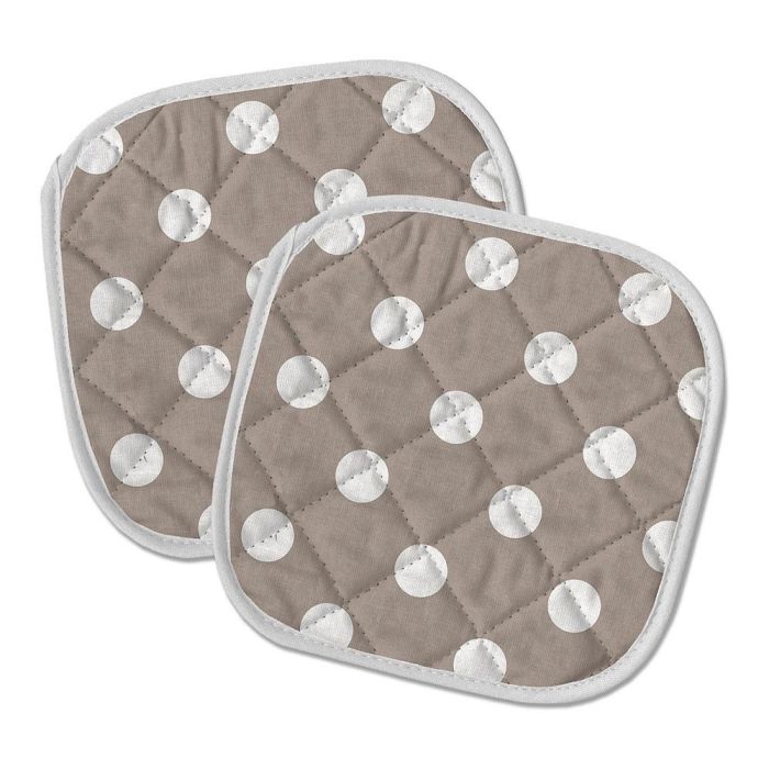 Inofix Agarradores de cocina acolchados Topos 20x20cm, 100% algodón, set de 2 unidades 0 Inofix Agarradores de cocina acolchados Topos 20x20cm, 100% algodón, set de 2 unidades 0
