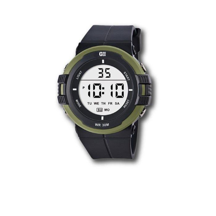 GBody Reloj Digital para Hombre LCD con Luz LED Blanca y Resistencia al Agua WR30, Incluye Estuche