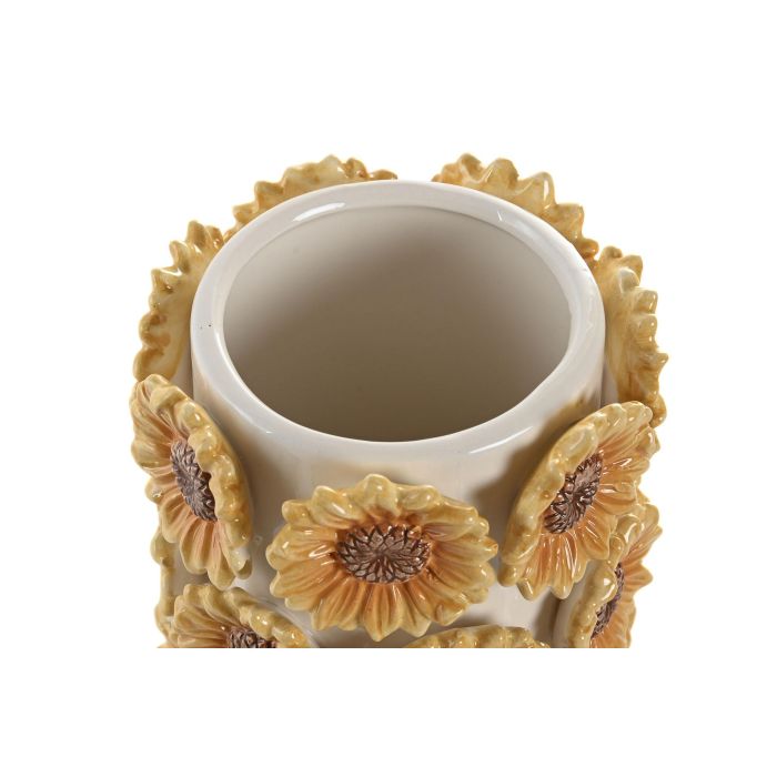 Jarron Shabby DKD Home Decor Amarillo Blanco 14 x 22 x 14 cm (4 Unidades) 2 Jarron Shabby DKD Home Decor Amarillo Blanco 14 x 22 x 14 cm (4 Unidades) 2