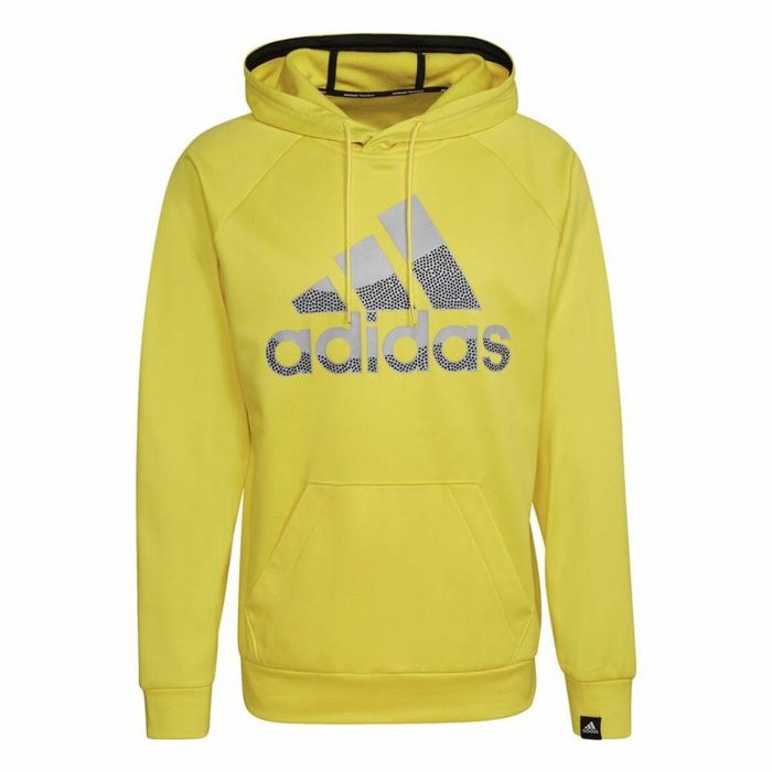Sudadera con Capucha Hombre Adidas  Game and Go Big Logo Amarillo 5 Sudadera con Capucha Hombre Adidas  Game and Go Big Logo Amarillo 5