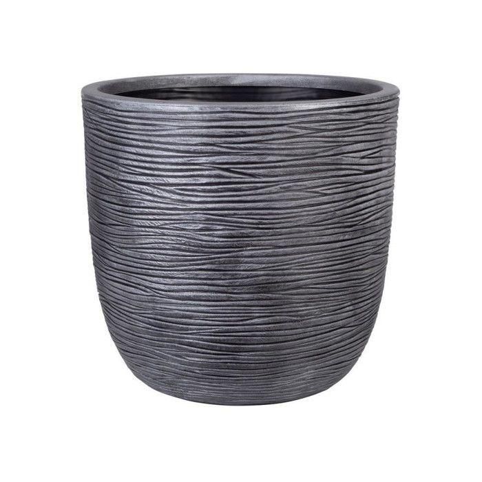 Strata STR5021711059960 Maceta Redonda Amalfi Ø 42,5 cm x 40 cm Alto Color Peltre