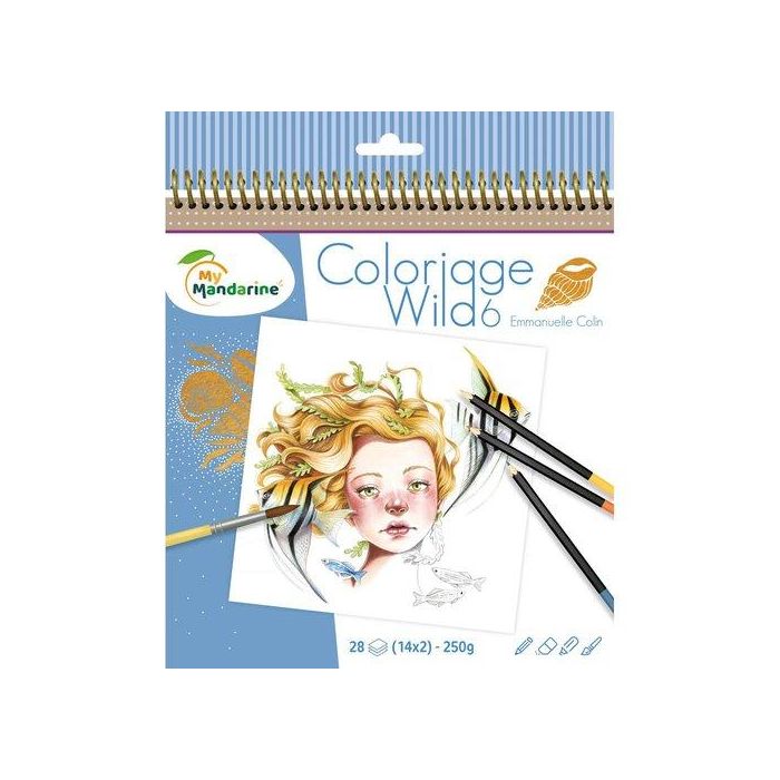 Libro De Colorear Avenue Mandarine Coloriage Wild 6 250G 28H