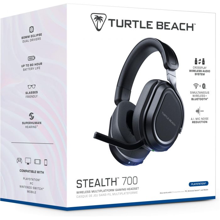 Turtle Beach TUR0731855031009 Auriculares Gaming Inalámbricos Stealth™ 700P Gen3 PS5 PS4 PC Móvil Bluetooth 80h Negro 7
