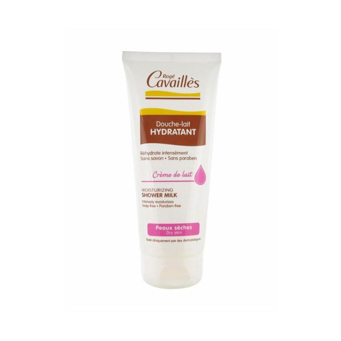 Roge Cavailles Douche Crème Lait, Gel de Ducha Hidratante Suave, Piel Sensible y Seca, Nutritivo, Sin Jabón, 200ml