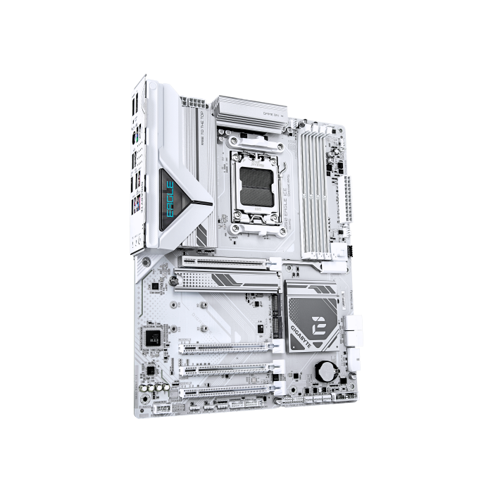 Gigabyte B850 EAGLE ICE Placa Base Blanca, Socket AM5, AMD B850, 4x DDR5, 256GB, HDMI, DP, 2.5GbE, ATX 2