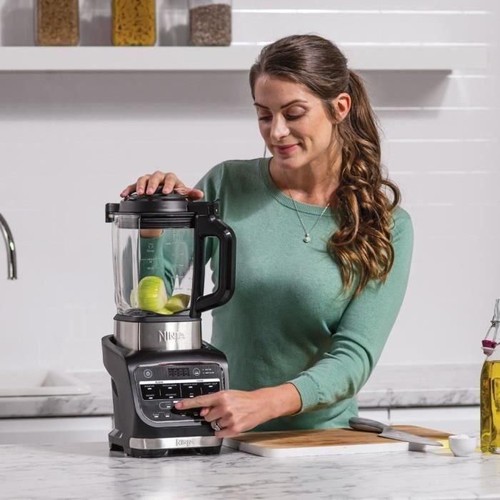 Ninja HB150EU Batidora de Vaso y Sopera Eléctrica 1000W con Tecnología Auto-iQ, 2 Vasos y Tapas de Viaje 1 Ninja HB150EU Batidora de Vaso y Sopera Eléctrica 1000W con Tecnología Auto-iQ, 2 Vasos y Tapas de Viaje 1