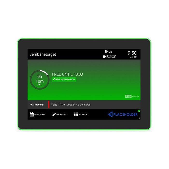 Loop24 LM1056T-LED Panel Táctil Reserva Salas 10.1" LED PoE WiFi Licencia Perpetua LoopMeeting MS365 Google Workspace 1280x800