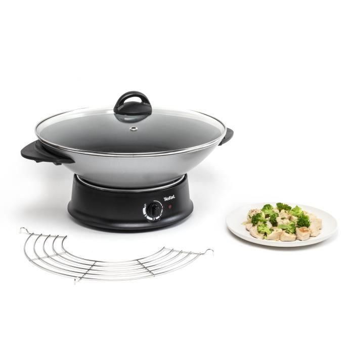 TEFAL - Wok con tapa de vidrio - WO300010 TEFAL - Wok con tapa de vidrio - WO300010