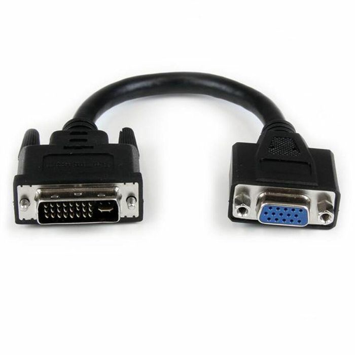 Cable DVI-I a VGA Startech DVIVGAMF8IN Negro 0,2 m 0 Cable DVI-I a VGA Startech DVIVGAMF8IN Negro 0,2 m 0