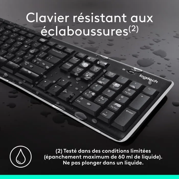 Logitech K270 Teclado Inalámbrico Francés AZERTY 5