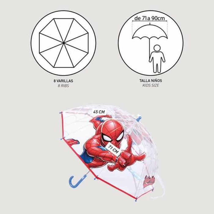 Paraguas manual poe burbuja spiderman t45c:45 cm 13 Paraguas manual poe burbuja spiderman t45c:45 cm 13