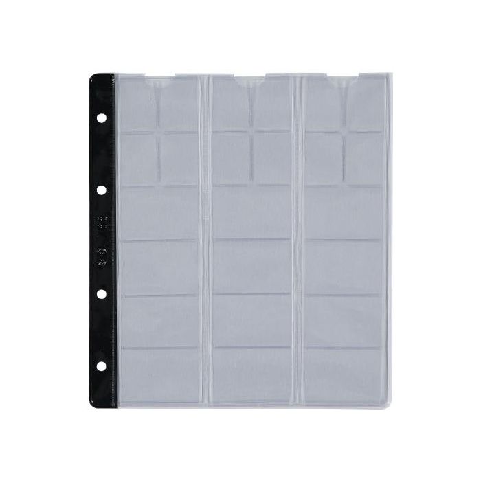 Funda Para Album De Monedas Pardo Con Lomo Rfzo.Negro Especial Euros 12+12 Aloj. (Set de 10)