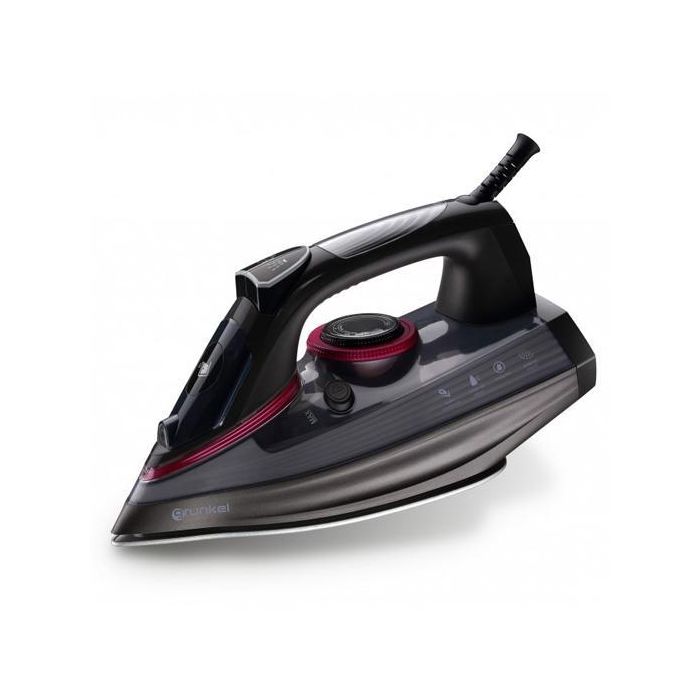 Grunkel Plancha de Vapor 2800W, Función Antigoteo, Suela Anodizada, 180g/min Golpe de Vapor, 4 Modos de Uso
