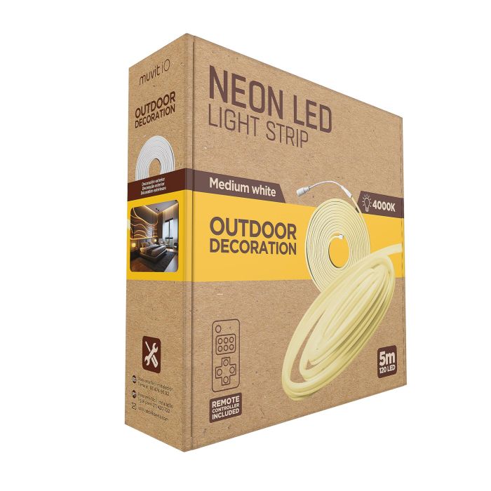 muvit iO Tira LED NEON IP65 Blanco Medio (4000W) 5m