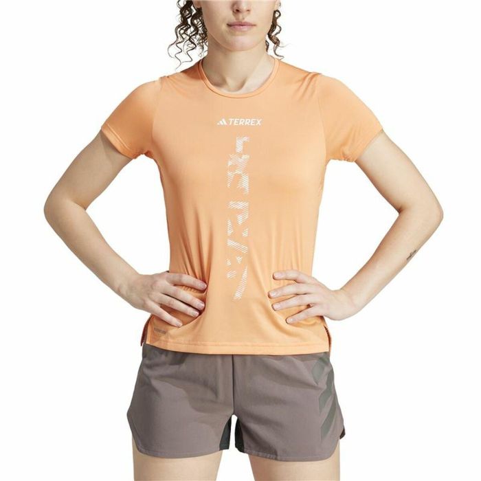 Camiseta de Manga Corta Mujer Adidas Agravic Shirt Naranja 4