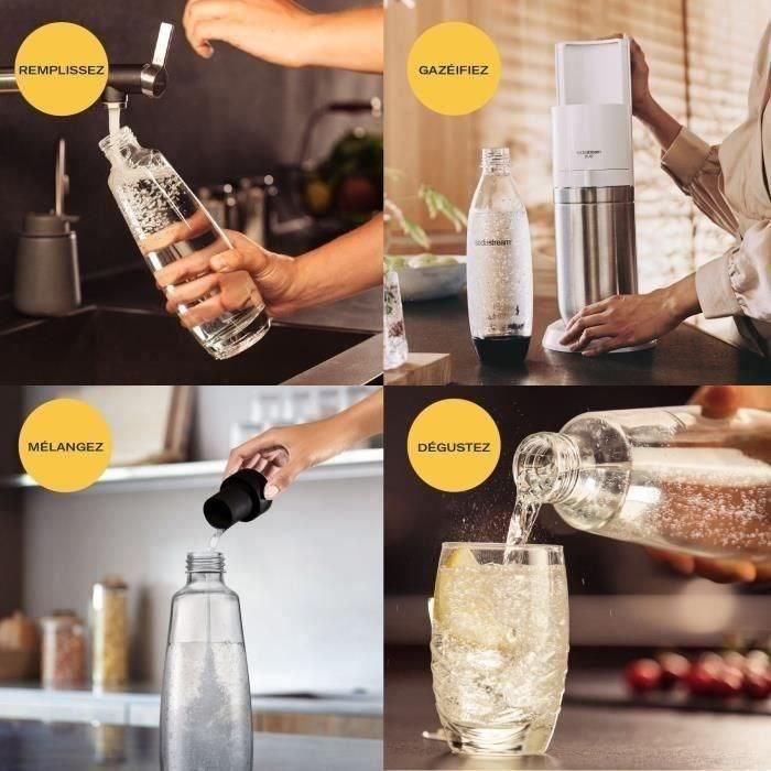SODASTREAM DUOBICB - Máquina DUO blanca Pack 4 botellas (2 decantadores DUO + 2 Fusible LV) + 1 cilindro de intercambio CQC 5 SODASTREAM DUOBICB - Máquina DUO blanca Pack 4 botellas (2 decantadores DUO + 2 Fusible LV) + 1 cilindro de intercambio CQC 5