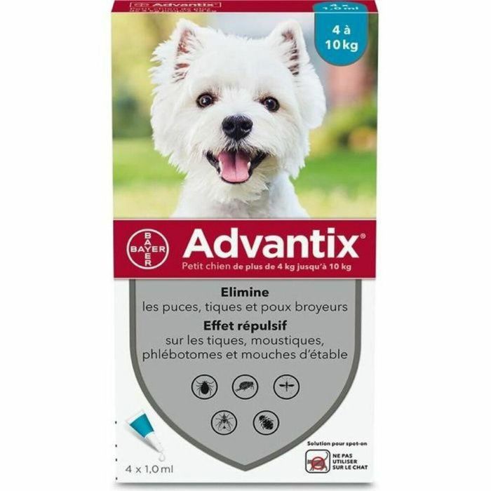 Pipetas antiparasitarias ADVANTIX 4: para perros pequeños de 4 a 10 kg