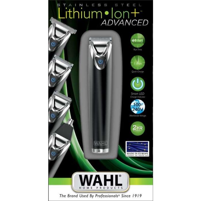 Wahl 9864-016 Afeitadora Corporal Advanced con y sin Cable, Acero Inoxidable, Batería de Litio, Carga Rápida 2