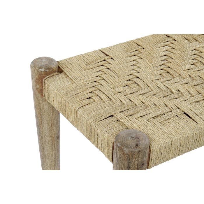 DKD Home Decor Bali1 Descalzadora Balines Tropical Natural de Madera de Mango y Cuerda 90 x 42 x 40 cm 1