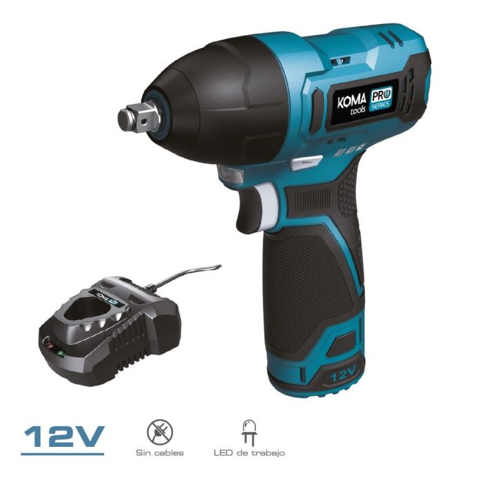 Koma Tools 12v-im-k Kit Llave de Impacto 12V con Batería 2.0Ah, Cargador y Maletín | 120 Nm, 2700 RPM, Mandril 3/8", USB-C Pro Series 0 Koma Tools 12v-im-k Kit Llave de Impacto 12V con Batería 2.0Ah, Cargador y Maletín | 120 Nm, 2700 RPM, Mandril 3/8", USB-C Pro Series 0