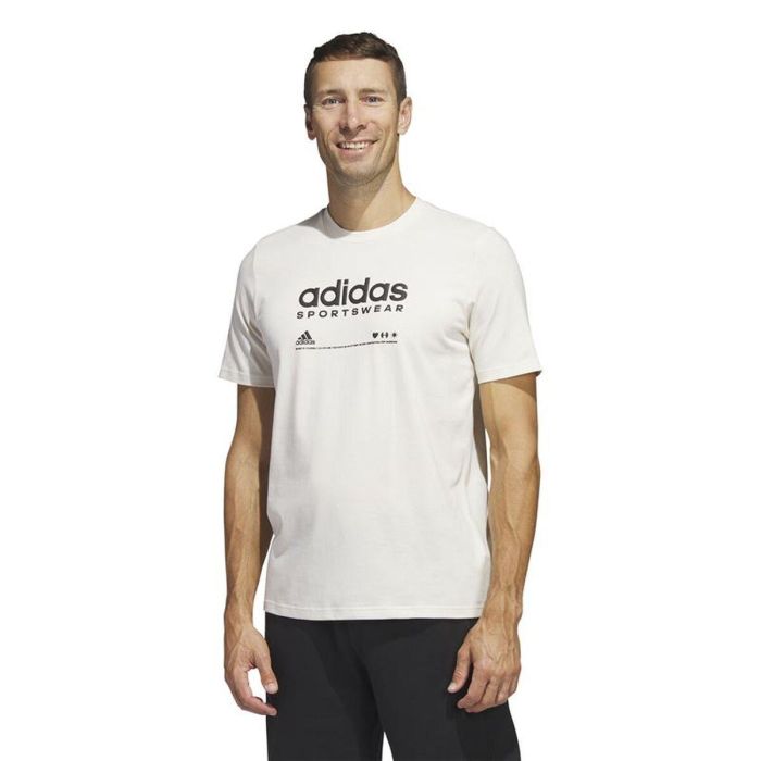 Camiseta de Manga Corta Hombre Adidas Lounge Blanco M