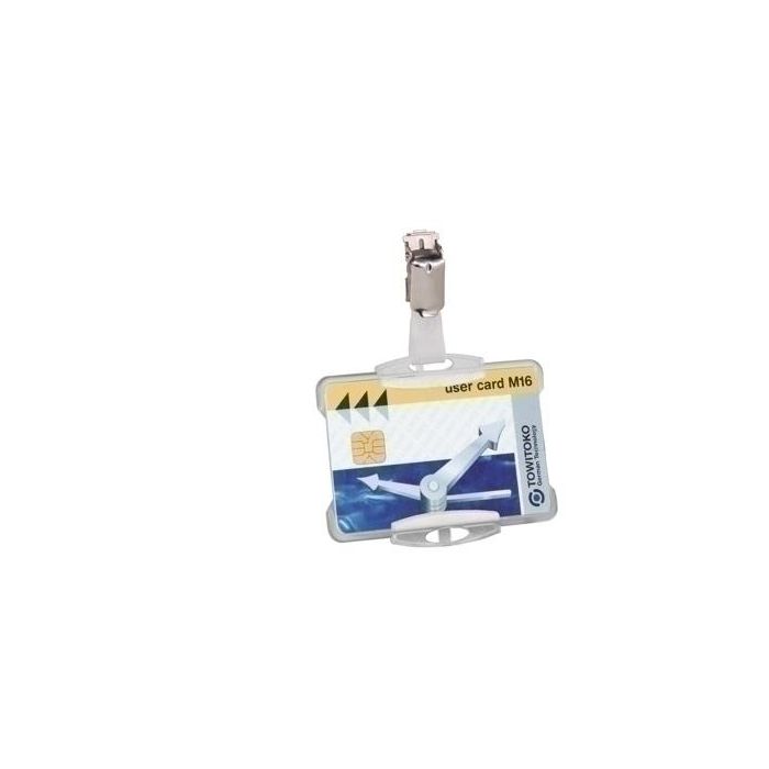 Funda Distintivo Durable 8118 Con Pinza Para Pase De Seguridad 54X85Mm Transparente Paquete De 25
