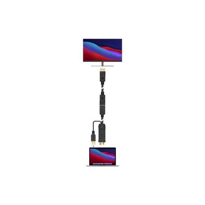AISENS - CONVERSOR ACTIVO HDMI 2.0 + USB ALIM. A DISPLAYPORT V1.2, HDMI/M-USB/M-DP/H, NEGRO, 10CM 3 AISENS - CONVERSOR ACTIVO HDMI 2.0 + USB ALIM. A DISPLAYPORT V1.2, HDMI/M-USB/M-DP/H, NEGRO, 10CM 3