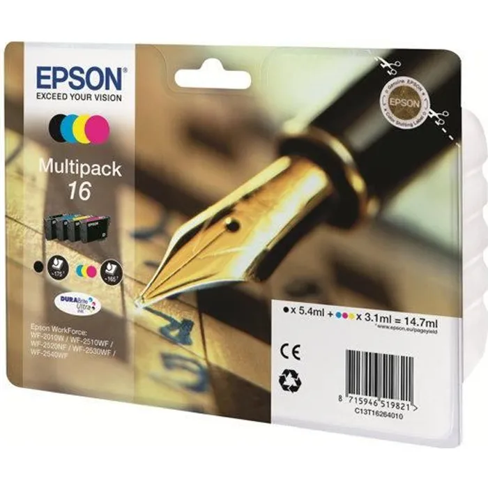 Epson DURABrite Ultra Ink Cartucho 16 Multipack 4 colores 0 Epson DURABrite Ultra Ink Cartucho 16 Multipack 4 colores 0